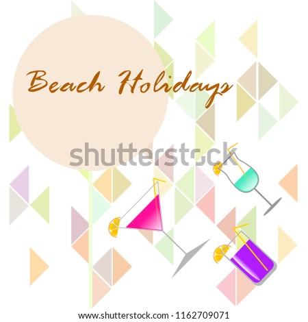coctail summer holiday vector background