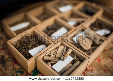 Thai traditional medicinal plant herb raw material