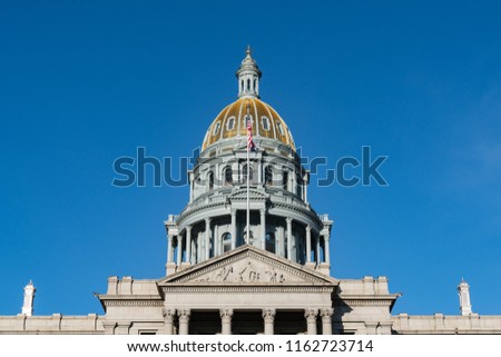 Dome of the Colorado State Capital Building in Denver, Colorado