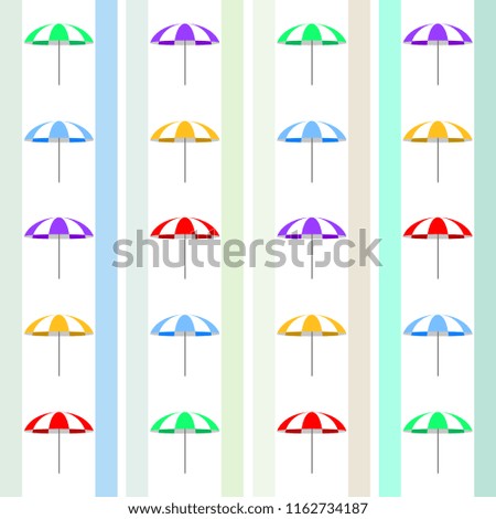 Beach umbrella holiday vector background