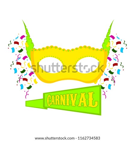 Carnival mask and party ornaments