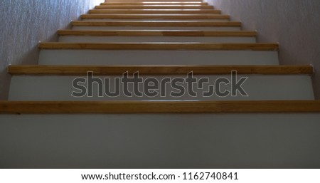 wooden staircase at home