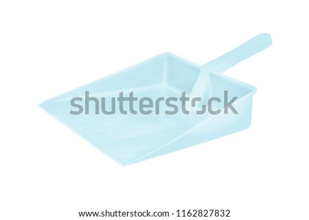 Color Plastic waste shovel isolated on white background