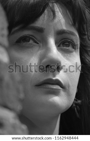 Young Woman on street depressed