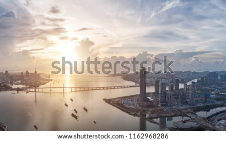 Zhuhai Hengqin Financial Island, Macau City Scenery