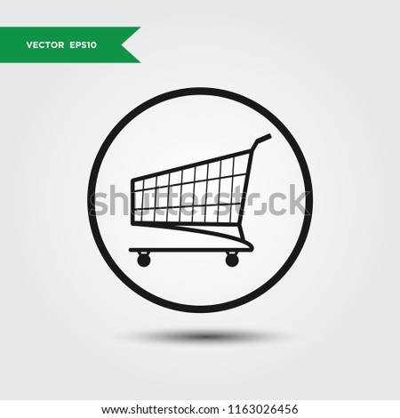 shopping trolley graphic design template
