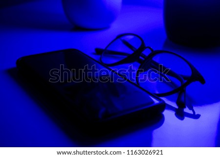 Mobile phone black background 