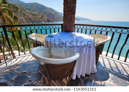 Puerto Vallarta, scenic upscale restaurant overlooking the ocean
