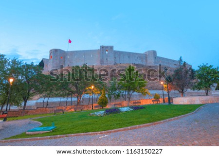 Gaziantep Castle at dusk- Gaziantep, Turkey
