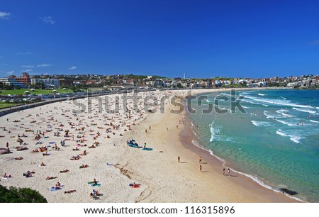 Bondi Beach in Sydney, Australia Royalty-Free Stock Photo #116315896