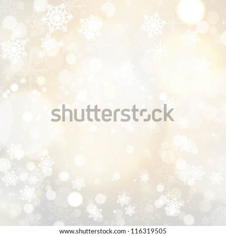 Snowflakes and stars Christmas background