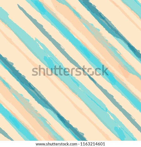 Seamless Diagonal Grunge Stripes. Abstract Texture with Dry Brush Strokes. Scribbled Grunge Motif for Fabric, Print, Textile Rustic Vector Background.
