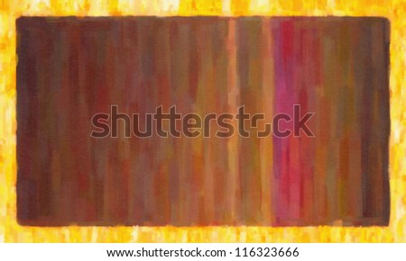 Digital structure of painting.  abstract art background with an orange frame is created on the basis of oil paint