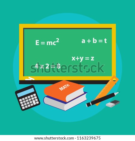 School concept math icon vector illustration design