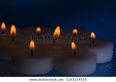 tea burning candles