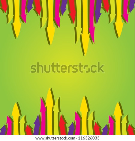 vector abstract green business background with arrows. green brochure design
