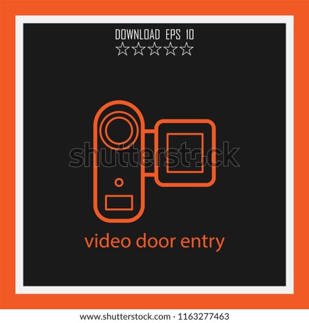 video door entry vector icon