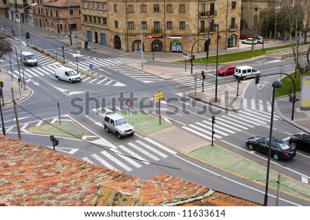 City traffic. Salamanca city, Spain