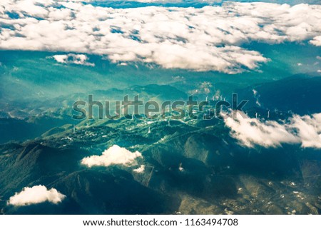 Aerial photography of wind power generation in Chongqing mountainous area
