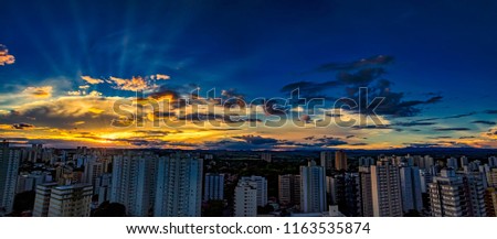 City Sao Jose dos Campos, SP / Brazil, at sunset panorama photo
