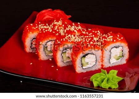 Japanese traditional roll with crab