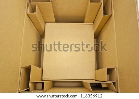 Inside brown color boxes Royalty-Free Stock Photo #116356912