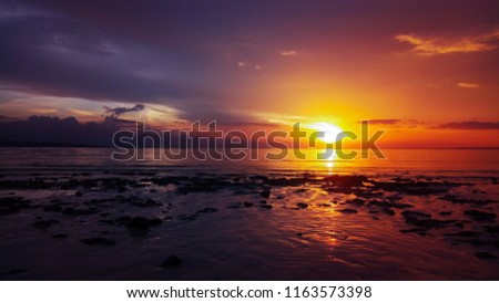 dusk in lakeba beach Royalty-Free Stock Photo #1163573398