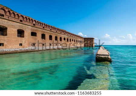 A Day at Fort Jefferson in Dry Tortugas National Park in Florida Royalty-Free Stock Photo #1163683255