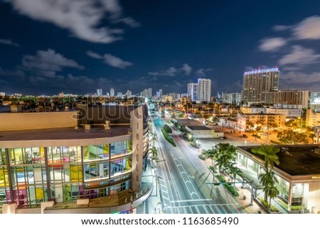 An Early Morning from Miami Beach's South Beach in Florida Royalty-Free Stock Photo #1163685490