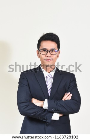 portrait of businessman isolated white background