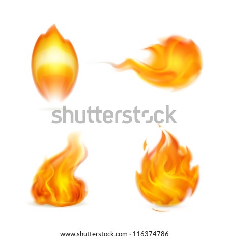 Flame, vector icon