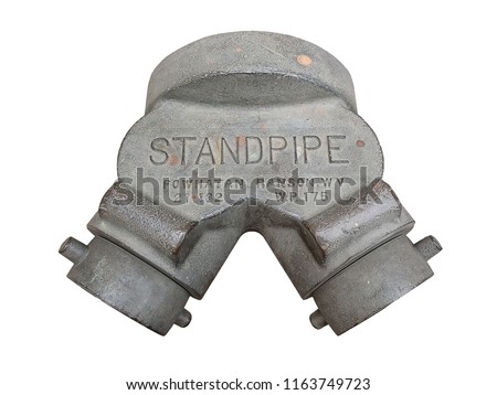 standpipe isolated on white background.Vertical pipe extending from a water supply. fireman,fire connector