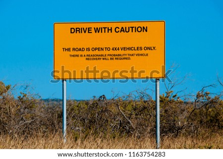4x4 Vehicles Warning Sign