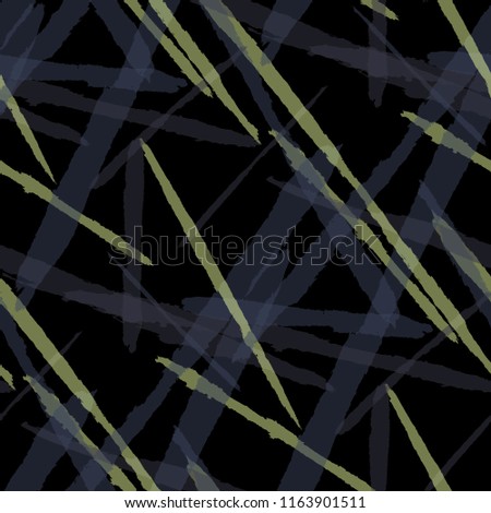 Seamless Vector Pattern. Grunge Texture with Brush Strokes for Wallpaper, Curtain, Shirt. Trendy Background in Modern Style. Noisy Seamless Texture.