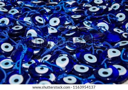 A pile of amulets to protect against the evil eye