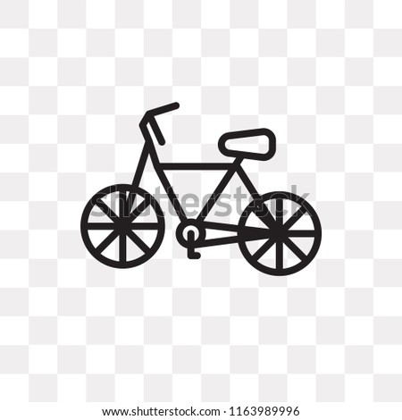 Bike vector icon isolated on transparent background, Bike logo concept