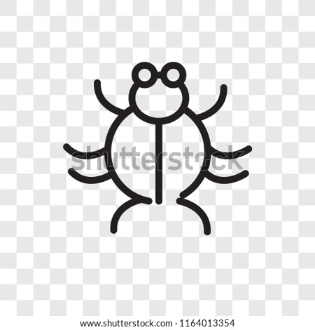 Insect vector icon isolated on transparent background, Insect logo concept