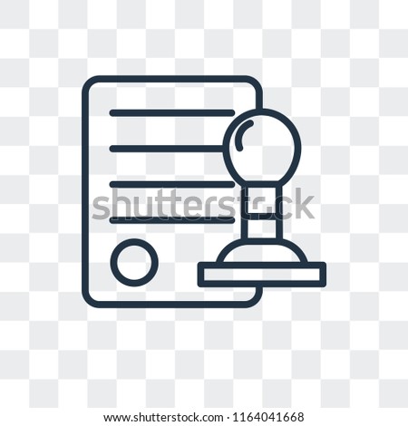 Stamp vector icon isolated on transparent background, Stamp logo concept