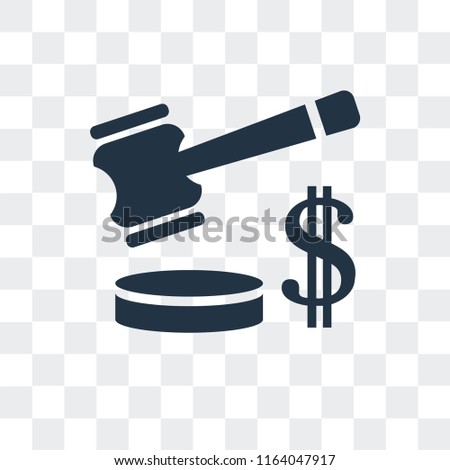 Auction vector icon isolated on transparent background, Auction logo concept