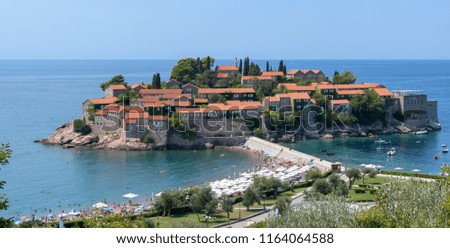 Sveti Stefan island in Budva. Montenegro