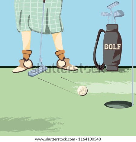 female golfer feet on golf course