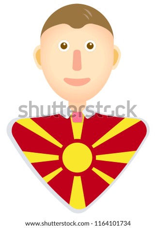 Macedonia flag man icon