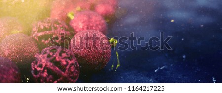 Red Christmas ball abstract background web banner