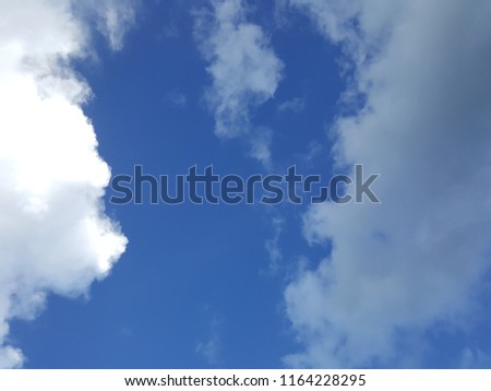Sky background and bright white clouds