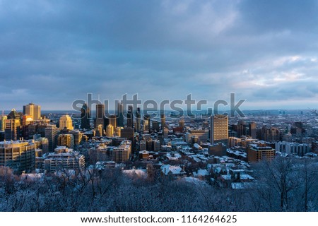 Skyline of Montreal from Mont-Royal