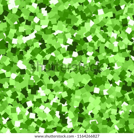 Glitter seamless texture. Adorable green particles. Endless pattern made of sparkling squares. Beauteous abstract vector illustration.
