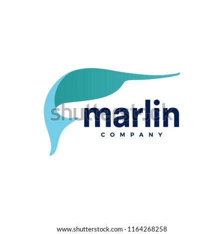 marlin fish logo vector icon illustration