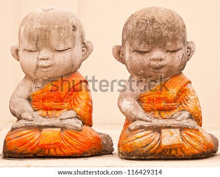 Buddha statue with plaster. Royalty-Free Stock Photo #116429314