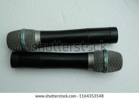 Microphone on a white background