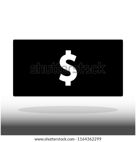 dollar money icon vector